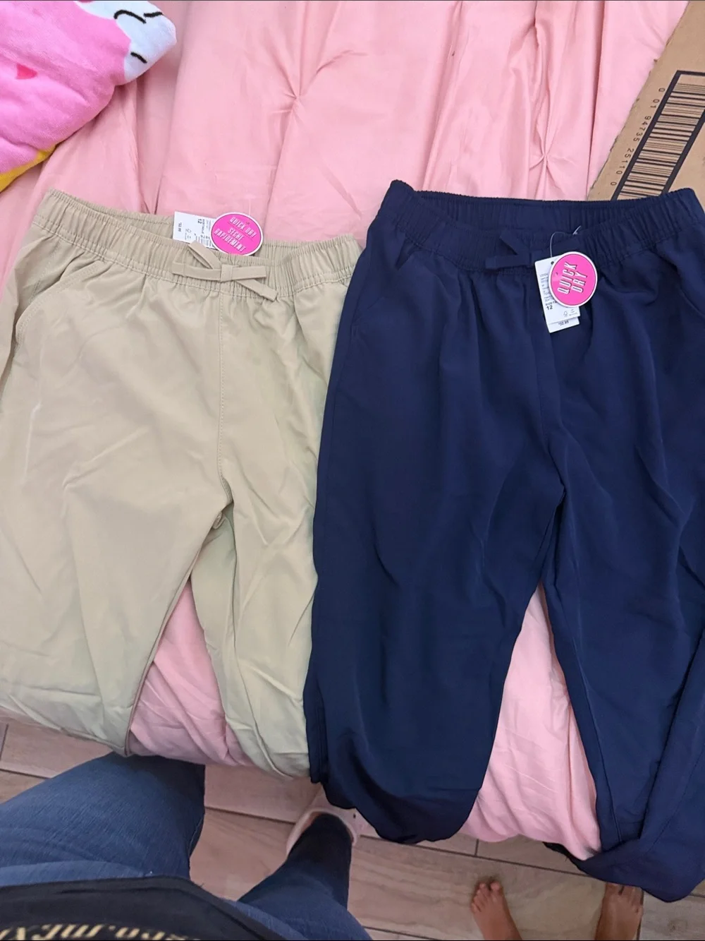 The Children's Place Beige and Navy Pull-On Joggers